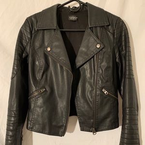 TOPSHOP Leather Moto Jacket